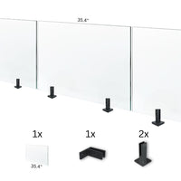 3 ft Glass Railing Kit – Compact DIY Solution - Glass Railings Supply