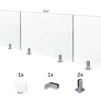 3 ft Glass Railing Kit – Compact DIY Solution - Glass Railings Supply