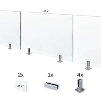 6 ft Glass Railing Kit – Easy DIY Installation - Glass Railings Supply