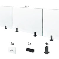 8 ft Glass Railing Kit – DIY Home Railing Kit - Glass Railings Supply